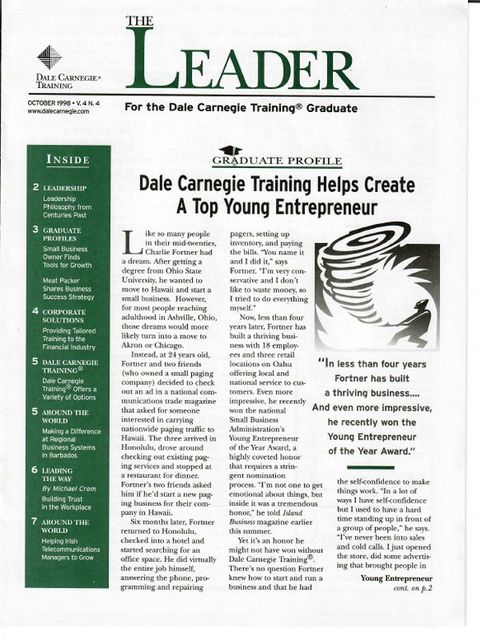 Dale Carnegie International newsletter feature