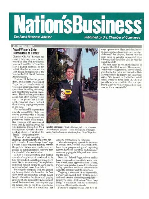 Nation's Business magazine feature